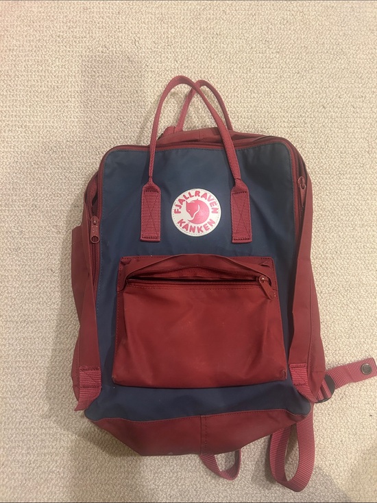 Fjallraven Handbags - Fjallraven Kånken Two-Tone Navy and Red Backpack